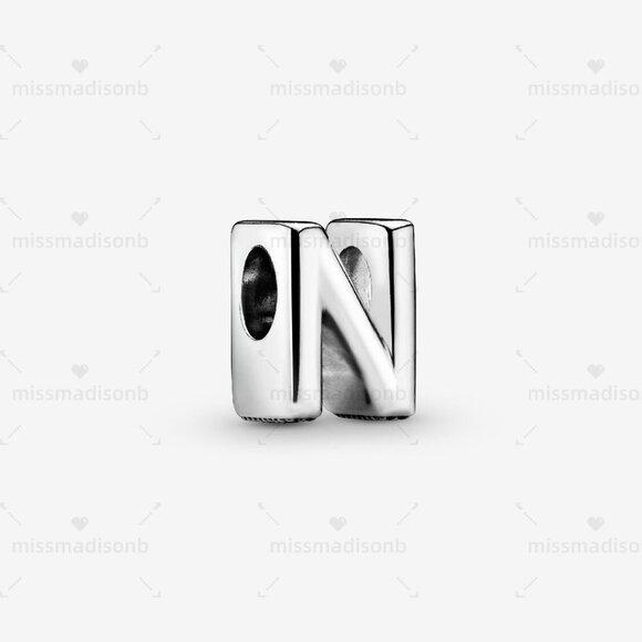 Pandora Letter N Alphabet Charm - Picture 1 of 6